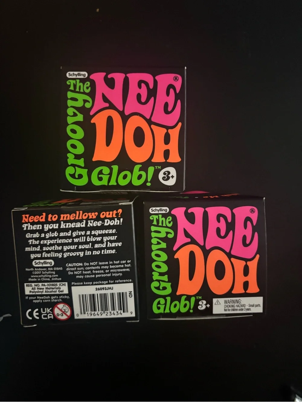 Needoh Groovy Globs: Orange, Blue & Pink